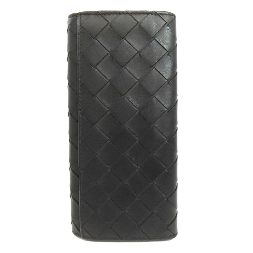 Bottega Veneta Long Wallet Intrecciato coin purse Calfskin Black